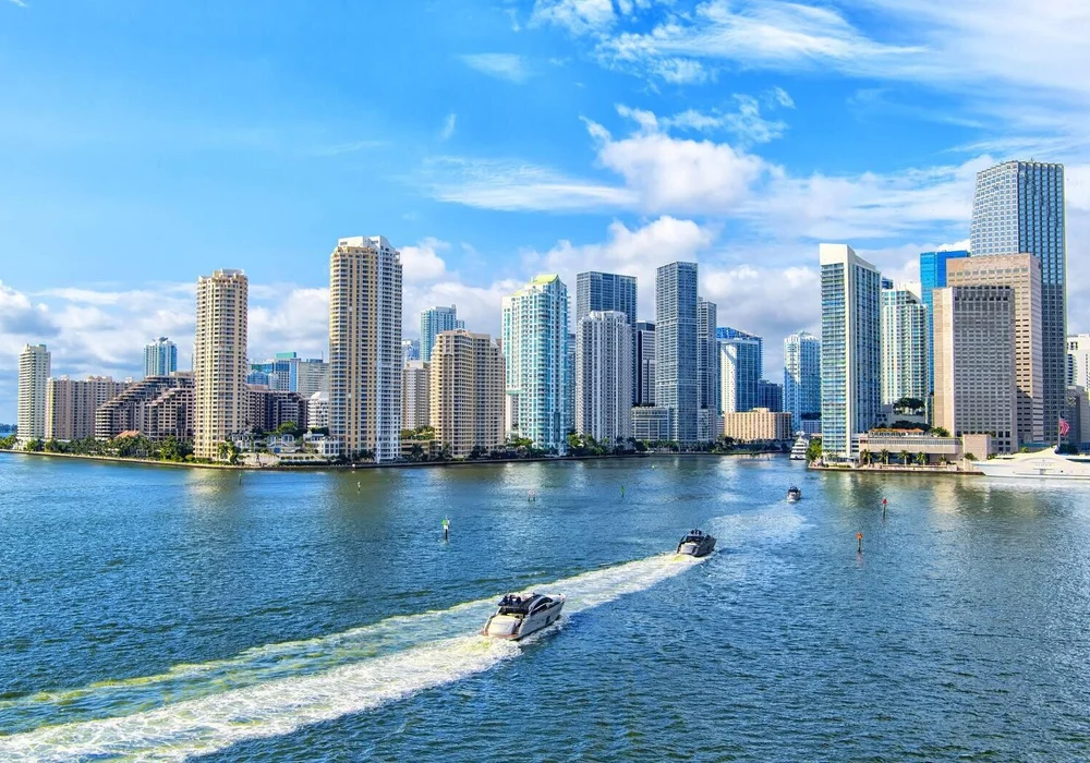 Downtown Miami skyline from the water